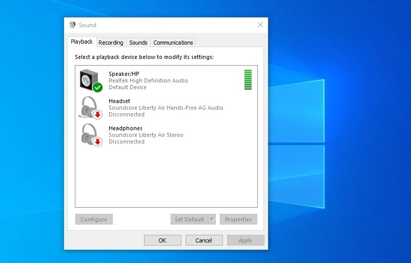Cửa sổ Troubleshoot trên Windows với tùy chọn khắc phục sự cố âm thanh
